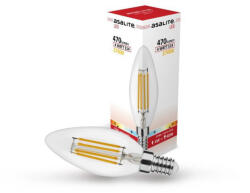 Asalite LED Izzó C35 filament gyertya E14 4W 2700K (470 lumen) (ASAL0117) - ledvonal