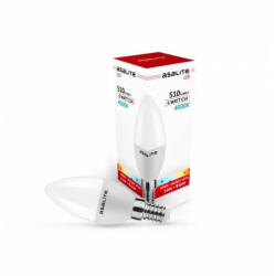 Asalite LED Izzó C37 gyertya E14 6W 4000K (510 lumen) (ASAL0068)