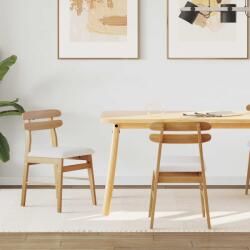 vidaXL Étkezőszék 2 pcs Természetes és világos Tömör Gumi Fa (42020518)