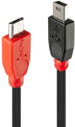 Lindy 31718 USB kábel 1 M USB 2.0 Micro-USB B Mini-USB B Fekete (31718) (31718)
