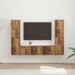 vidaXL TV szekrény garnitúra 6 pcs Öreg fa Faanyag (3409112)