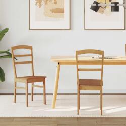 vidaXL Étkezőszék 2 pcs Természetes Tömör Gumi Fa (42020495)