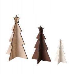 BOLTZE Karácsonyfák, MDF, 12/18/25cm, többszínű, 3db (2039509 -pattern2)