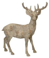  Dekoráció szarvas poly 49x19x64 cm natúr (17753B208)