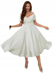 Shein Fehér Esküvői Ruha Aszimmetrikus Nyakkivágással És 36 11JF Ujjakkal (sz2311064361336144)