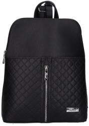 Karen fekete erezett / fekvő steppelt rostbőr női hátizsák 9506 tycjan