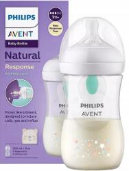 Philips Avent Natural Cumisüveg 260 ml Antikolikás Betéttel, 3-AS Szintű Cumival (SCY673/01)
