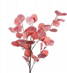  Dekoratív levélág, eukaliptusz stílusban, 90cm, őszi színek (KWO1426/RED)