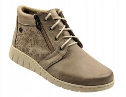 Helios Comfort 789 Női Bokacizma Bézs Színű Fűzött (789.02.026)