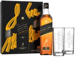 Johnnie Walker Black Label whisky ajándékcsomag 2 highball pohárral DRS (0, 7L / 40%) - goodspirit