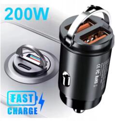  Dikom mini 200W Usb C autós töltő Gyors töltés (5907296314208 DIKOM)