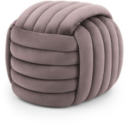 AKORD Furniture Factory AKORD NILO Tapicerowana Pufa Welur Przygaszony Róż Pleciony Design (AKO-PUNILO-DP)