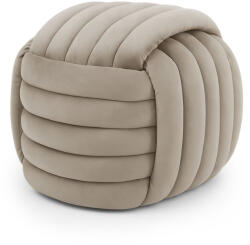 AKORD Furniture Factory AKORD NILO Pufa Podnóżek Welur Przygaszony Beż Pleciony Design (AKO-PUNILO-DB)
