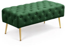 AKORD Furniture Factory AKORD Monaco Tapicerowana Ławka Welurowa Butelkowa Zieleń Pikowana (AKO-PUMONACO-BG)