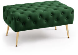 AKORD Furniture Factory AKORD Madrid Tapicerowana Pufa Welur Butelkowa Zielń Pikowana (AKO-PUMADRID-BG)