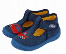 Befado Auto gyerek papucs, Size 20, tépőzáras, sötétkék (531P099)