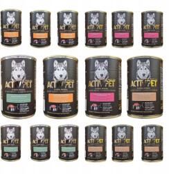 Activ Pet nedves kutyaeledel ízkeverék 16x 400g New