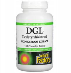 Natural Factors Natural Factor DGL, édesgyökér kivonat, 400mg, 180 tabletta