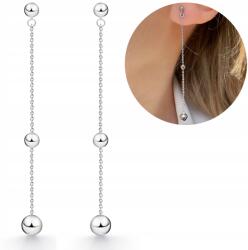 promette Ezüst fülbevaló lógó golyók lánccal 925 láncos hosszú könnyű (1012540035)