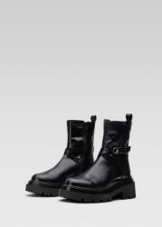 bagatt Fekete Bőr Bélelt Bokacsizma 39-es méret (d31-abv30-1000-39-b)