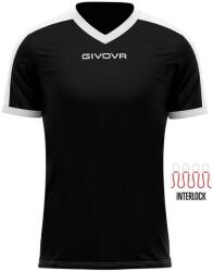 GIVOVA Revolution sportpóló V-nyak L fekete fehér|fekete