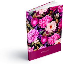 MFP Füzet A/4 Keményfedeles 100 Lapos Vonalas Bazsarózsa (MFP7501549)