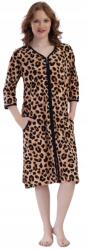 Vienetta pamut fürdőköpeny, 6XL, leopárdmintás, cipzáras (4091024962-szlafrok)
