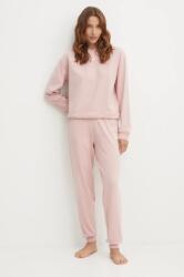 HUGO BOSS kapucnis pulcsi otthoni viseletre - rózsaszín M - answear - 20 590 Ft