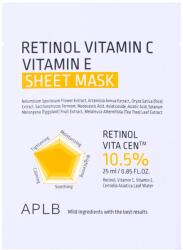 APLB Retinol Vitamin C Vitamin E Sheet Mask - Retinolos Arcmaszk 1db/25ml