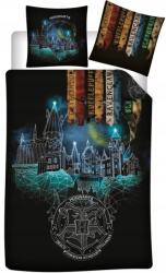 Aymax Harry Potter Roxfort Kétoldalas Ágyneműhuzat, 140×200cm, zászlók, zsák (AYM-142HP-DVM)