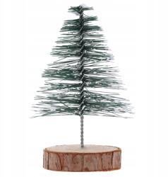 Luk Mini karácsonyfa, drót, fa szelet, 8cm (XTREE STAND 7)