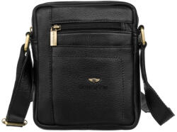  Peterson PTN 2505840-NDM fekete férfi bőr válltáska 21 x 16 x 6 cm (56984)