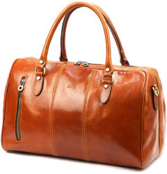 GREGORIO 133 konyakbarna bőr utazótáska 45 x 28 x 24 cm (60422)