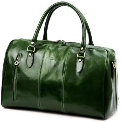 GREGORIO 133 zöld bőr utazótáska 45 x 28 x 24 cm (60420)