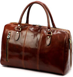 GREGORIO 133 gesztenyebarna bőr utazótáska 45 x 28 x 24 cm (60423)
