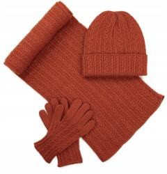 Szaleo Skagway 3 részes téli szett, sapka, sál, kesztyű, vörös (cz23324-3)