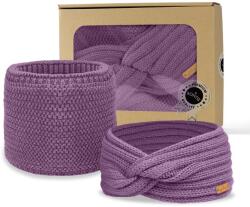  Ajándékcsomag: Keresztpántos fejpánt és nyakmelegítő - Púderlila (gift-set-XII-powder-lilac)