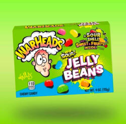 Warheads Jelly Beans savanyú-gyümölcsös drazsé 113g - vegyesbolt