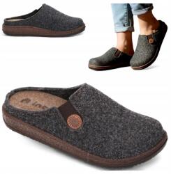 Inblu Filc Papucs, Size 40, szürke-barna, kivehető habszivacs betét (Inblu IN-NL-10-025 Szare)