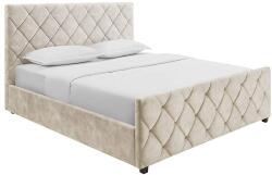 Invicta ELYSIUM bézs bársony ágy 180x200 cm