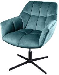 Invicta PAPILLON kék bársony fotel