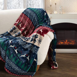  Skandináv mintás karácsonyi takaró 150x200 cm