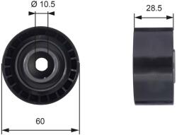 GATES Szíjtárcsa/vezetőgörgő, fogasszíj GATES T42036 for FORD, PORSCHE (T42036)