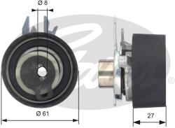 GATES feszítő, fogasszíj GATES T43090 for SEAT, VW (T43090)