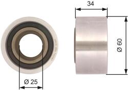 GATES Szíjtárcsa/vezetőgörgő, fogasszíj GATES T42187 for MG, ROVER, LAND ROVER (T42187)