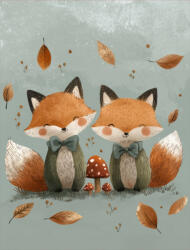 Takoy PANEL Wellsoft polár/fleece gyerek takaró varrásához 145x110 róka az őszi erdőben