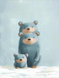 Takoy PANEL Wellsoft polár/fleece gyerek takaró varrásához 145x110 3 mackó