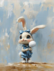 Takoy PANEL Wellsoft polár/fleece gyerek takaró varrásához 145x110 omantikus nyuszi