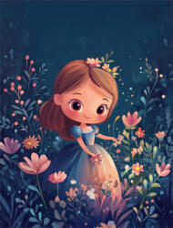 Takoy PANEL Wellsoft polár/fleece gyerek takaró varrásához 145x110 sötétkék hercegnő Mia