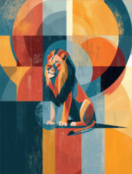 Takoy PANEL Wellsoft polár/fleece gyerek takaró varrásához 145x110 oroszlán geometria